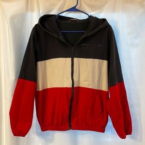 Brandy Melville-blue, white and red jacket 100% cotton